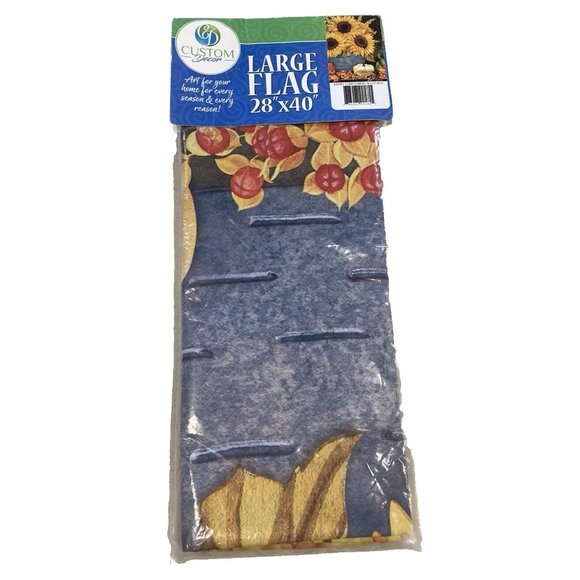 Sunflower House Flag Flower in Bucket Fall Decor Thanksgiving Rustic Farmhouse - Picture 3 of 5